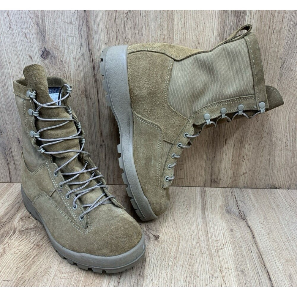 McRae Footwear Tan Combat Military Crewman Boots Gore tex 11W 8430-01-632-6272